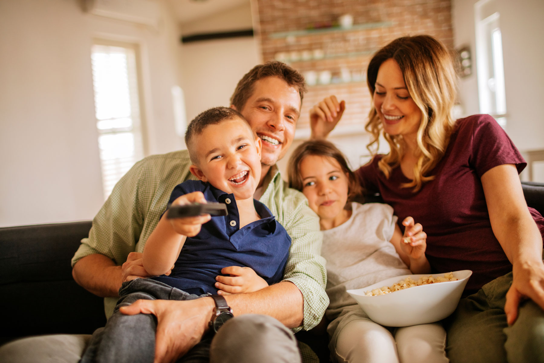 Family enjoying best streaming with Reliable Fast Fiber Internet from Clearwave Fiber